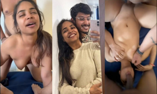 Sexy Indian Horny Babe Giving Blowjob Painful Threesome Fucking